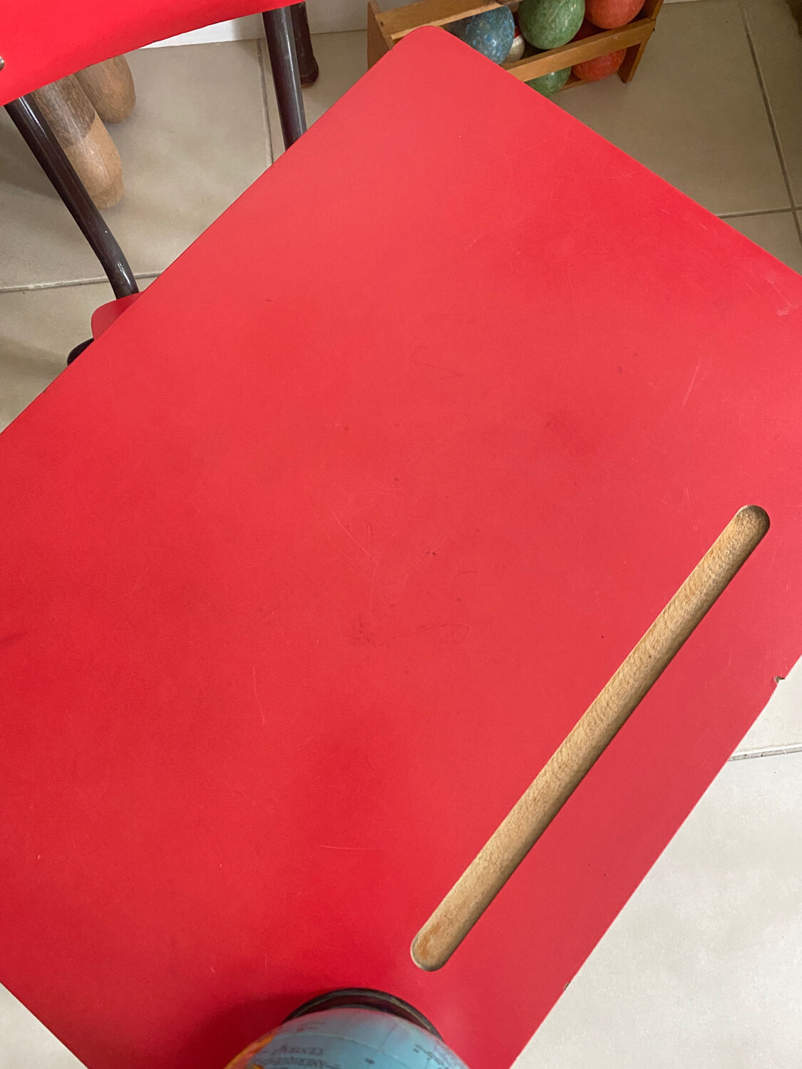 Vintage Formica children's desk and chair set