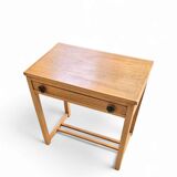 Solid oak side table 1970s  Width 60 Depth 40 Height 64 cm