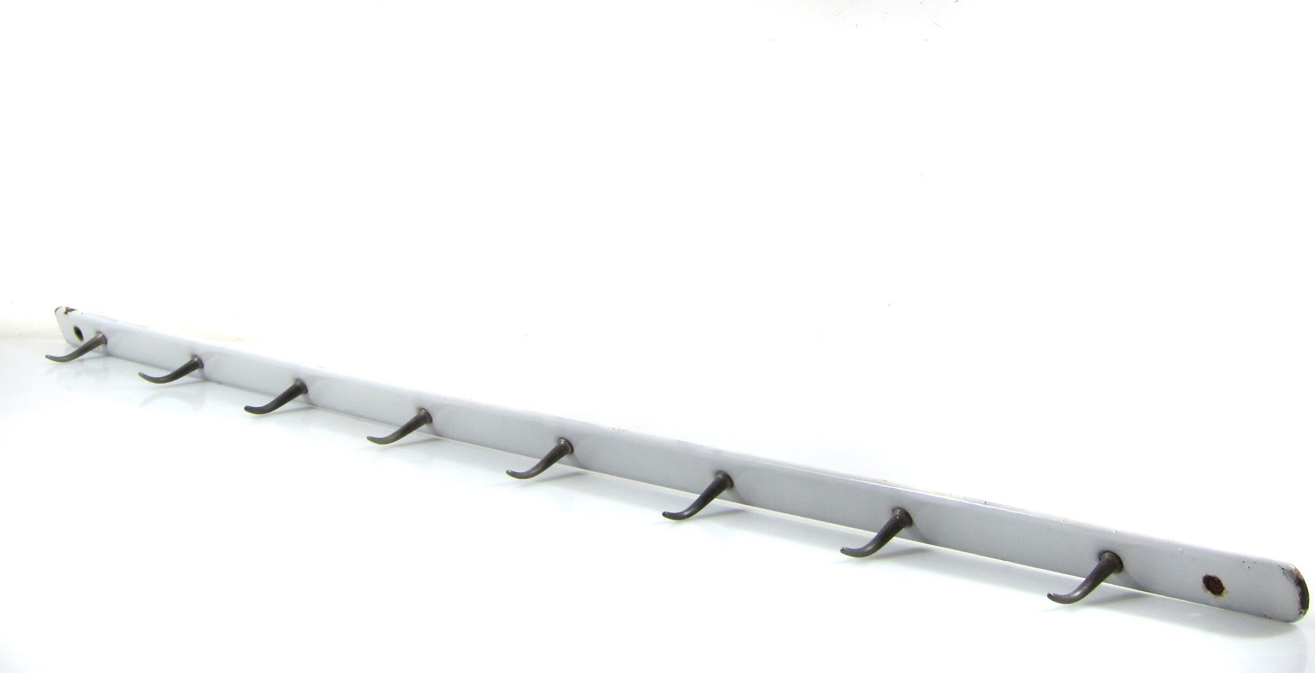 Coat rack in enamel and hooks, 1930s