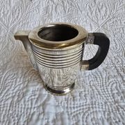 Art Deco tea and coffee service in silver-plated metal and Bakelite, 1930s