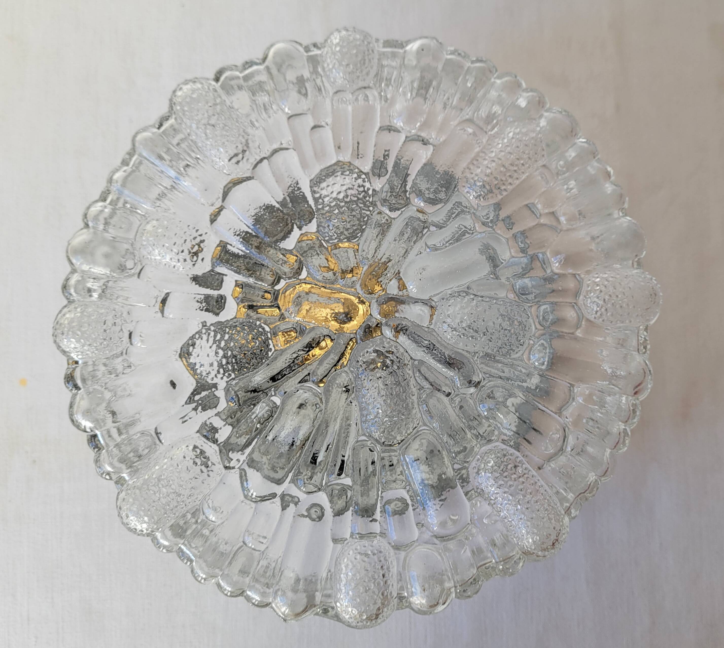 Molded glass ceiling light