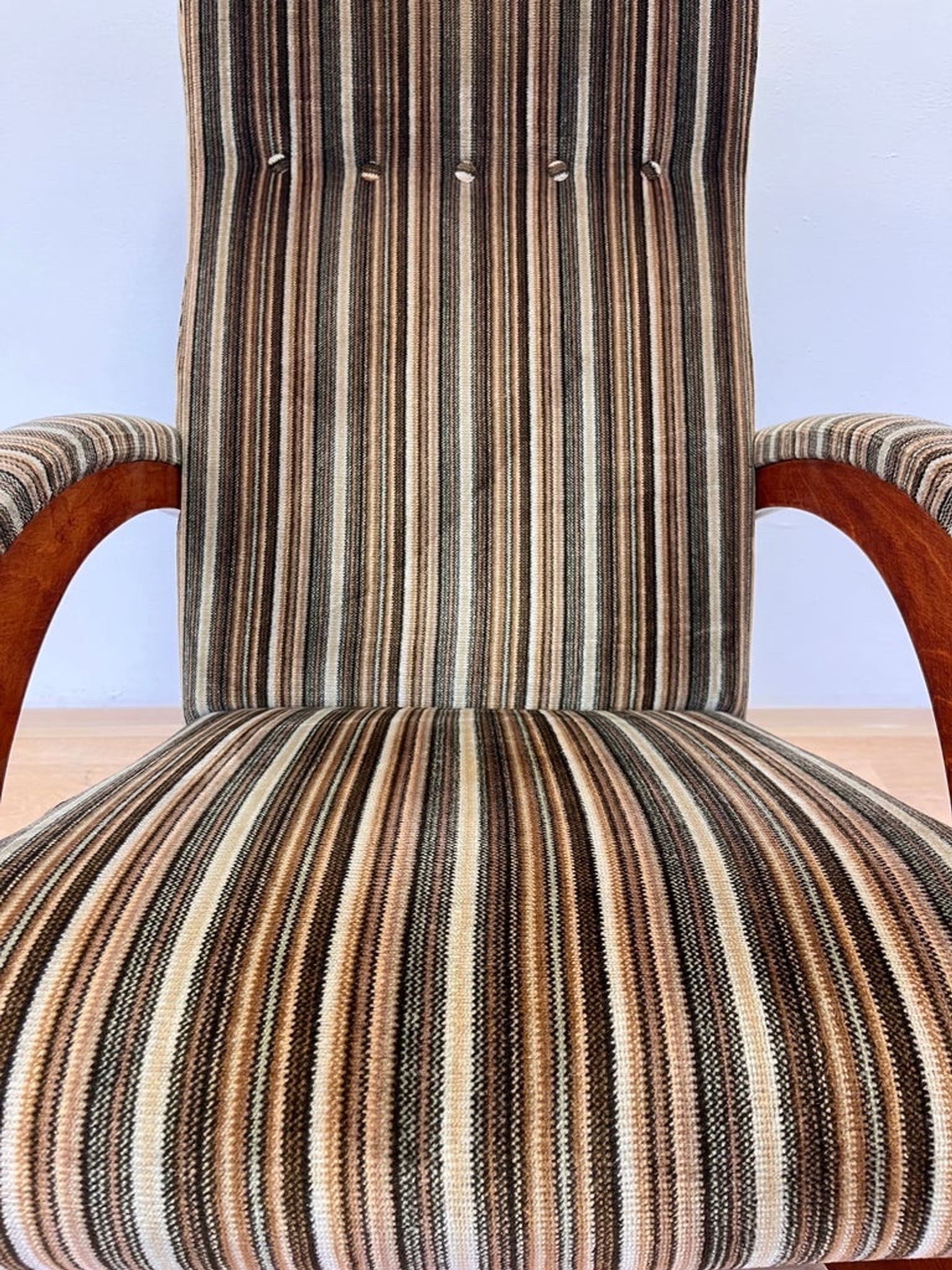 1940s rare design organic rocking chair - czechoslovakia