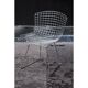 White Wire chair with original cake by Harry Bertoia for Knoll