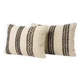 Set of 2 vintage kilim cushion covers 36x51 cm