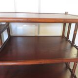 Retro-Side table-vinyl furniture-wood, rattan and bamboo-80s