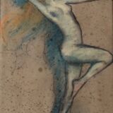 Tableau dessin de danseuse by Gaetano de Gennaro, 1930