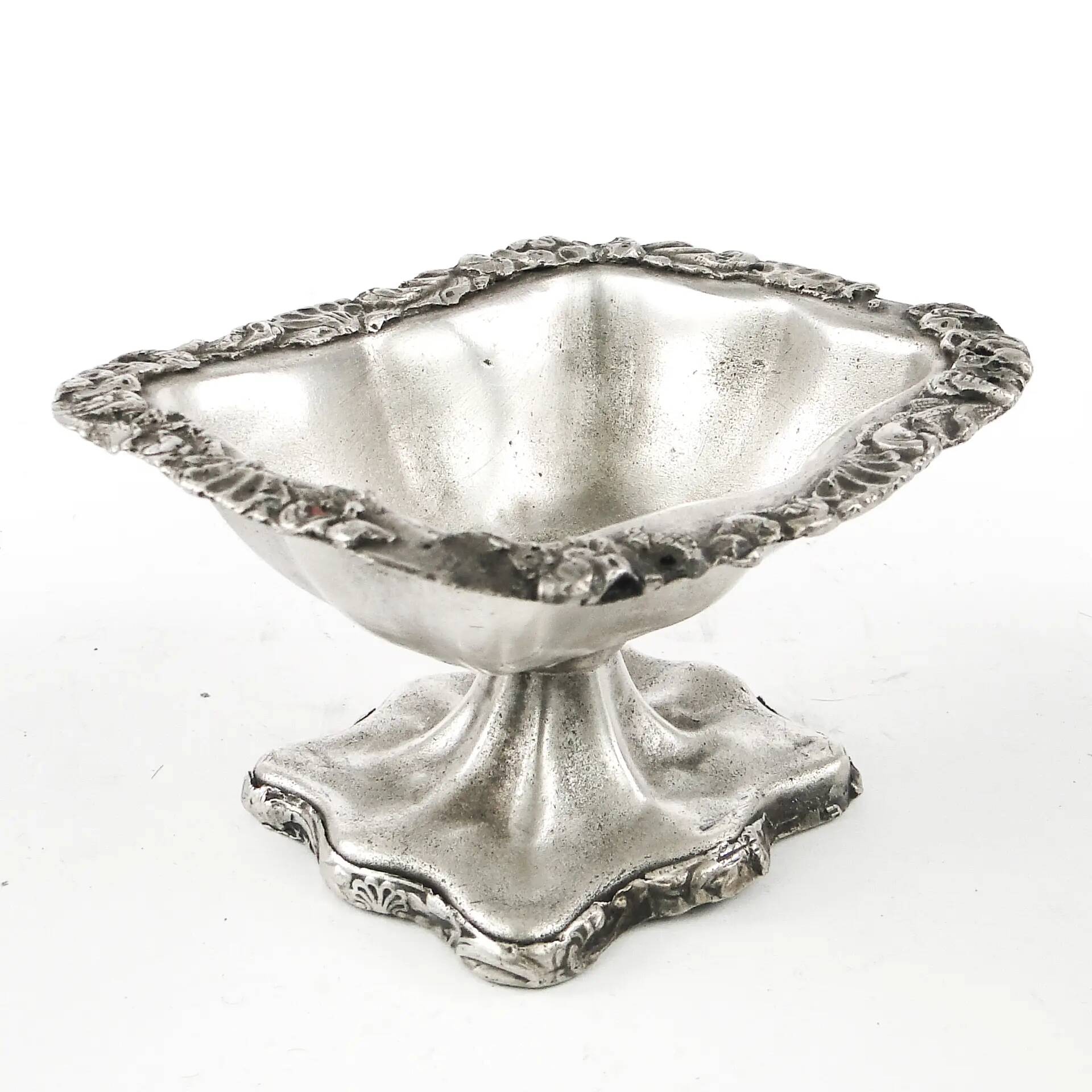 Biedermeier salt cellar, silver-plated copper, Poland, 19th century