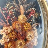 Frame domed dried flowers