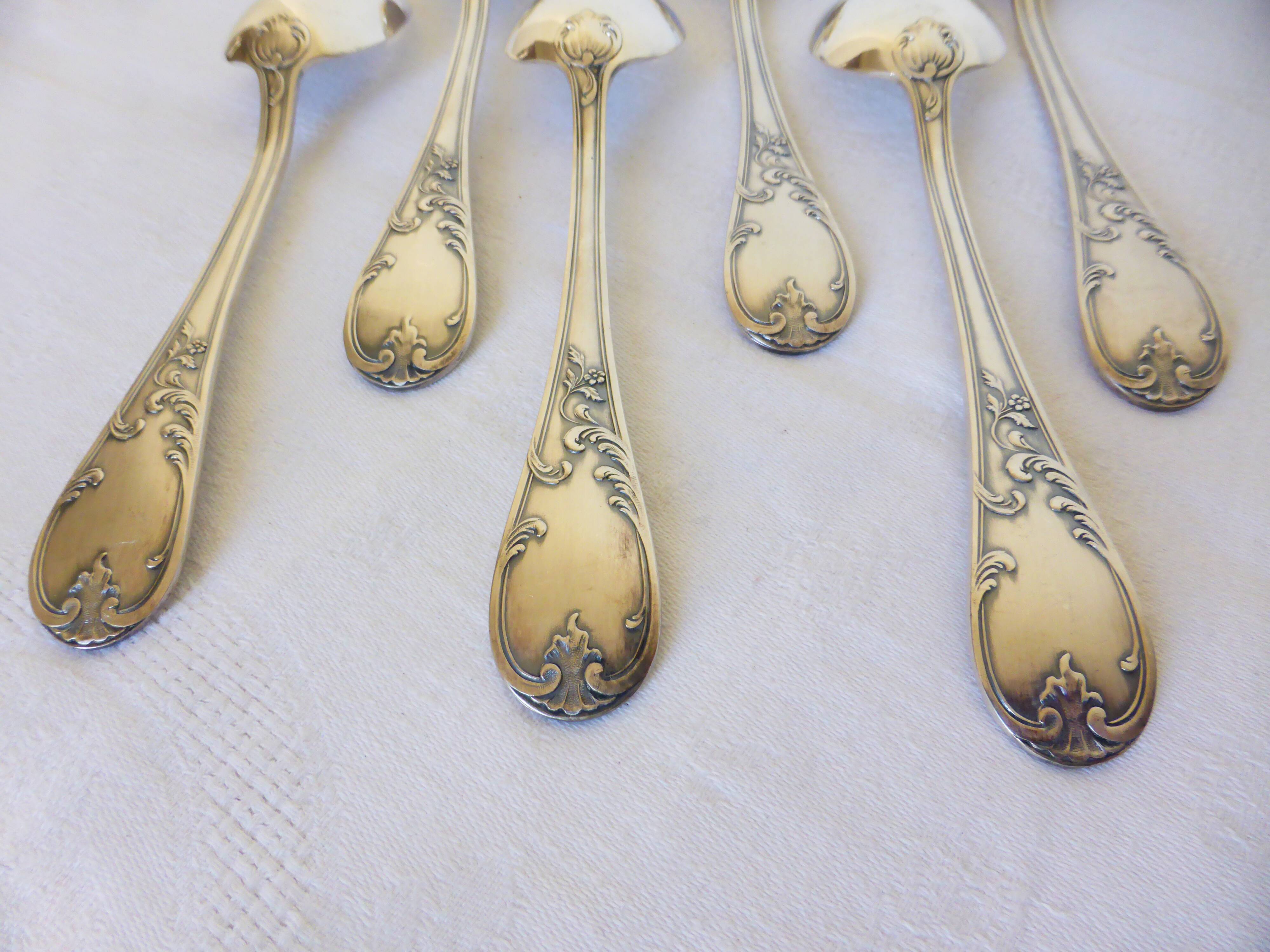 6 vintage silver metal tablespoons 2106265