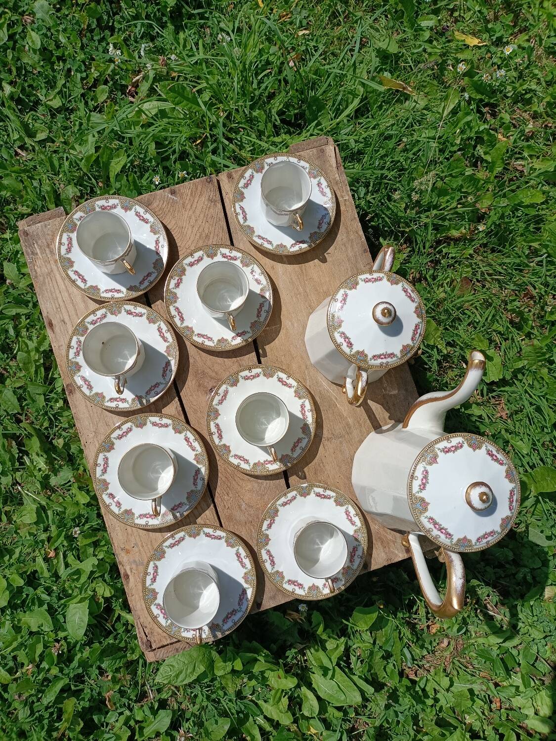 Limoges porcelain tea service - Walbecque Dewitte Armentières