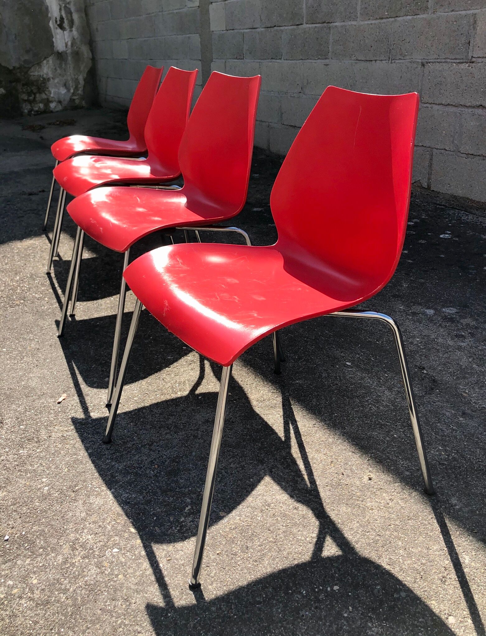 Set of 4 Maui chairs by Vico Magistretti, Kartell
