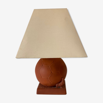 Football lamp and terracotta rooster from the 80s