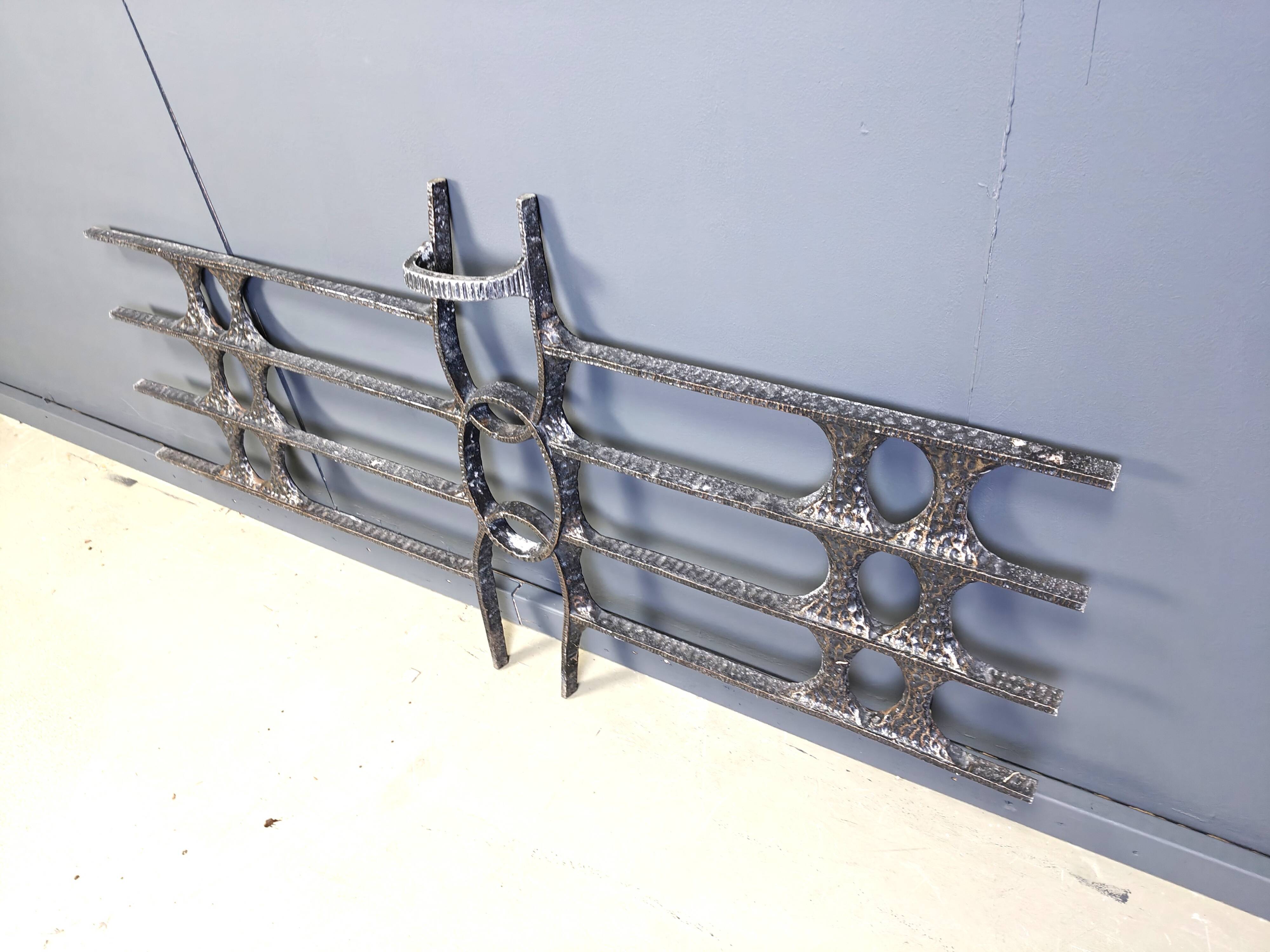 Large vintage brutalist wall sculpture, 1970s