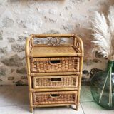 Rattan drawer shelf