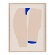 Composition abstraite beige et bleue impression giclée