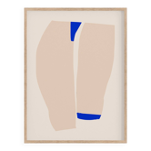 Abstract beige and blue composition giclee print