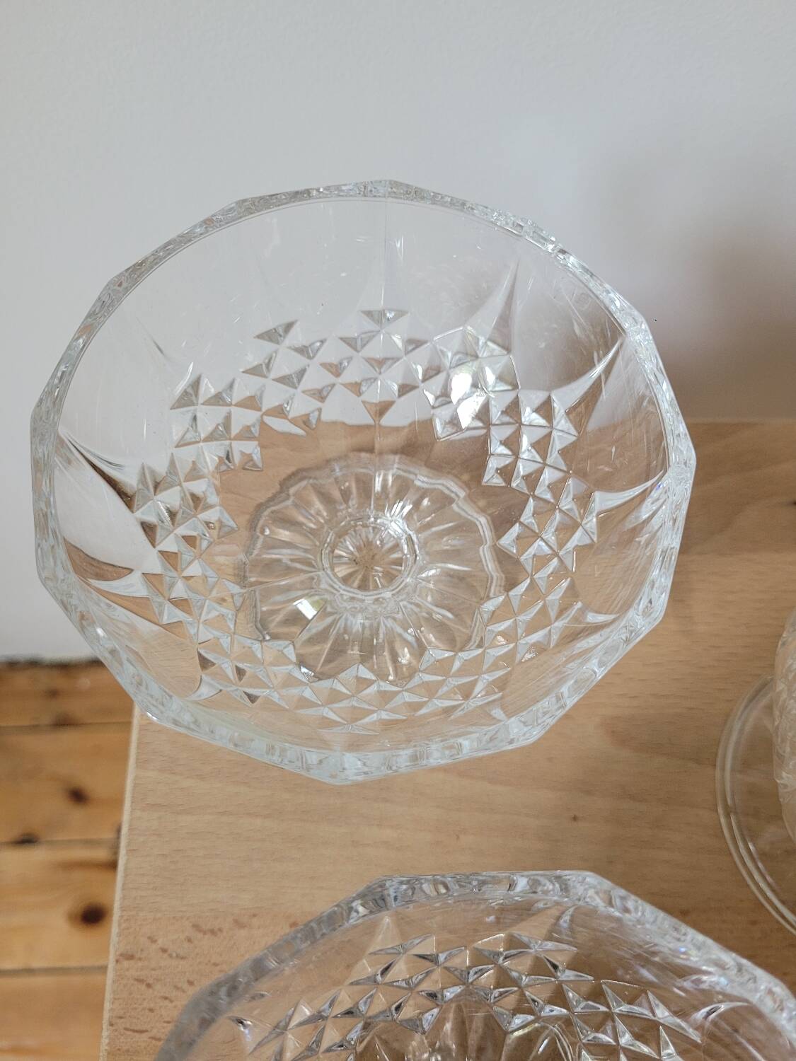Lot de 3 coupes à glace Longchamp de Cristal d'Arques