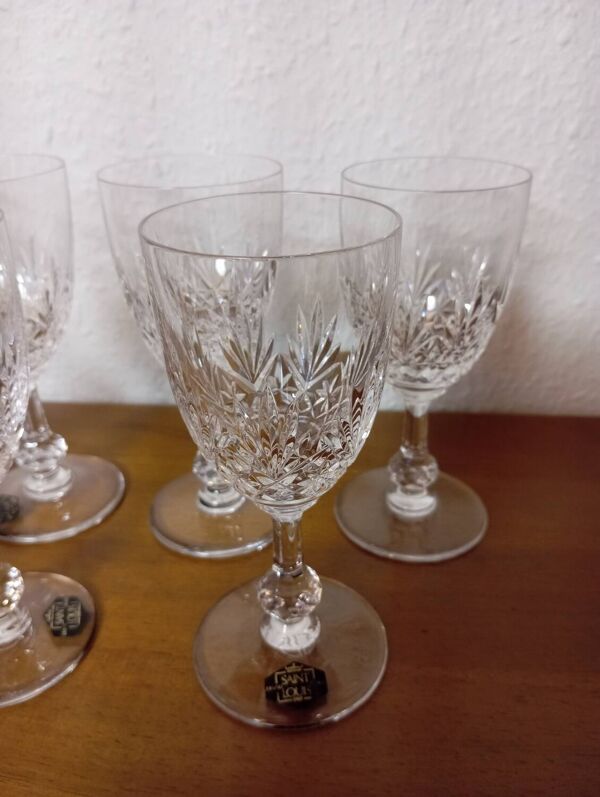 7 verres en cristal Saint Louis