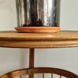 Rattan worker pedestal table from the 1950s