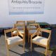 Six Carimate Cassina armchairs 1960's by Vico Magistretti