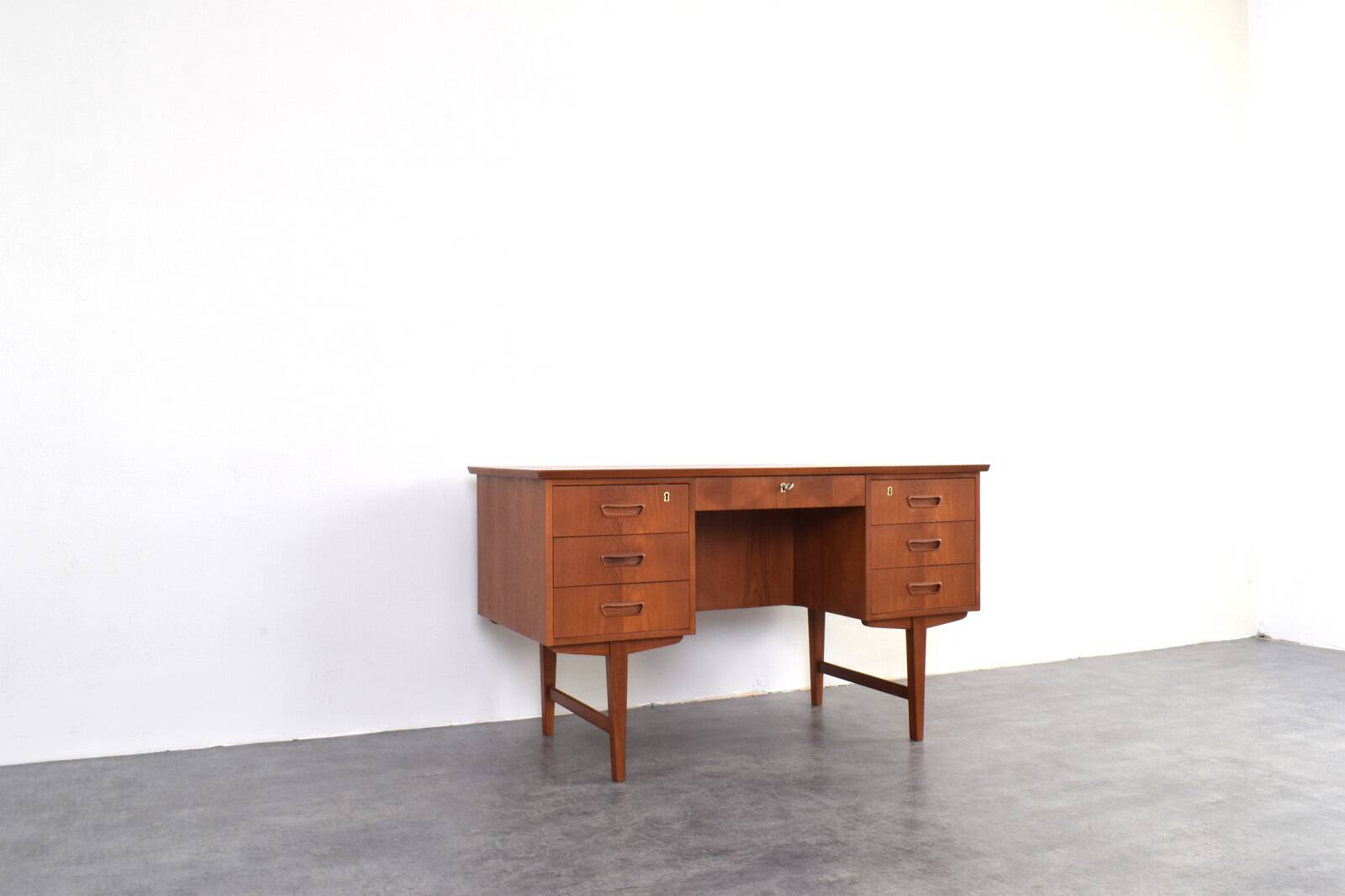 Mid-Century Modern Danish Teak Executive Desk, 1960s