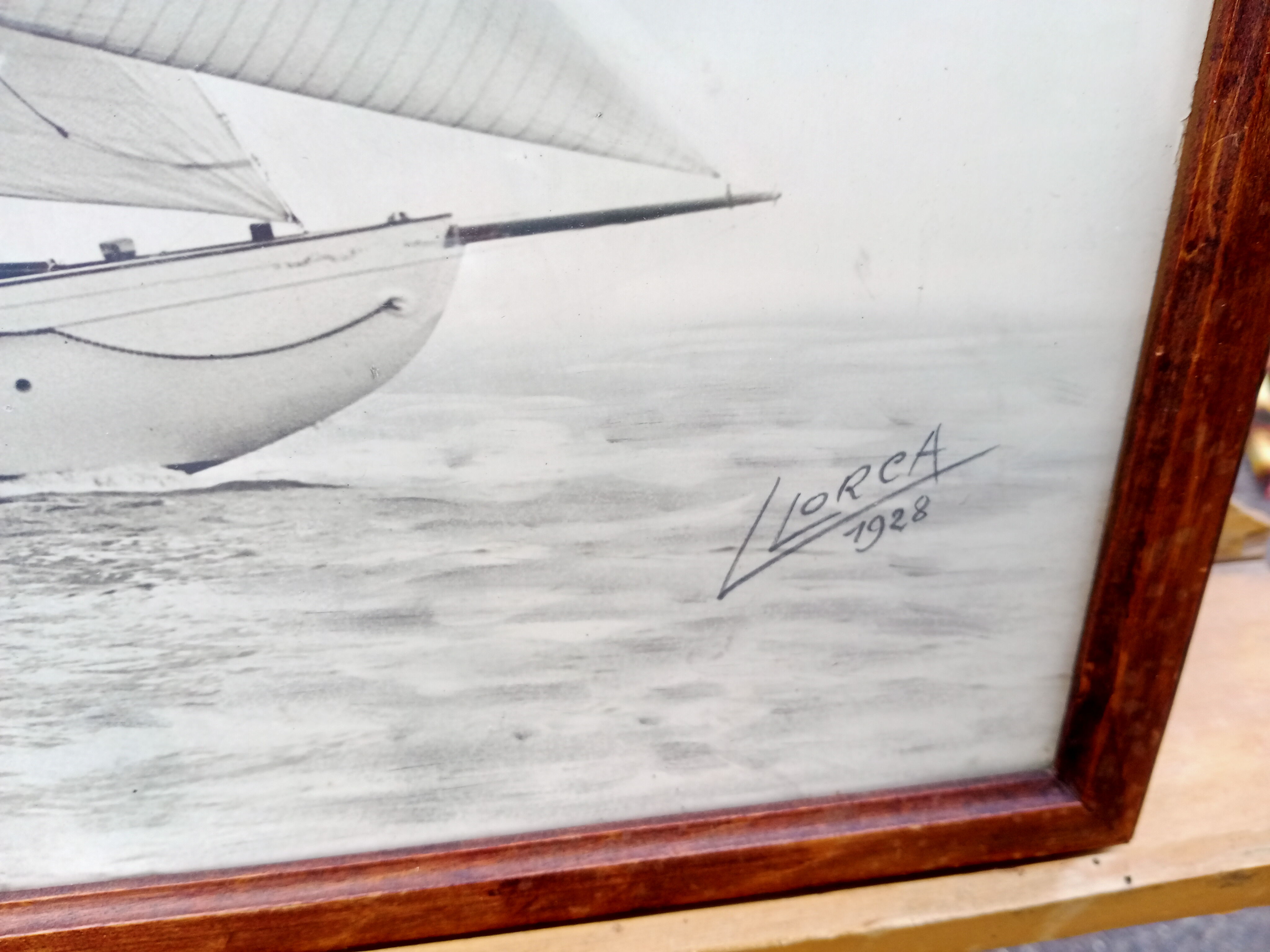 Former camera boat frame