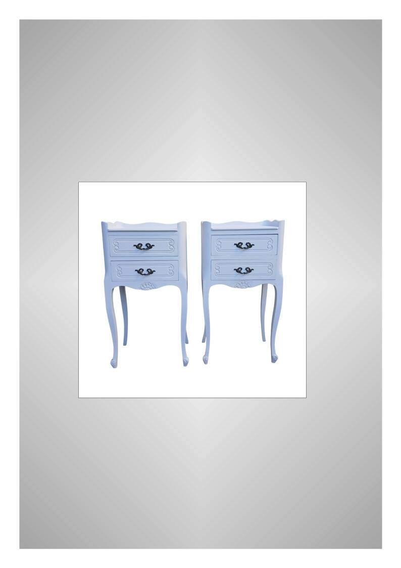 Renovated pair of bedside tables