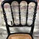 Children's chair Napoleon III period in blackened and canned wood