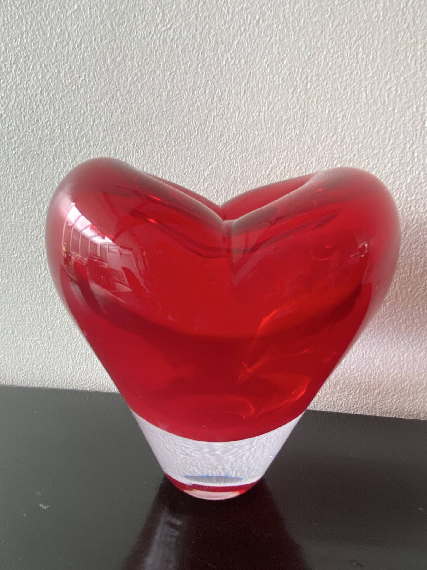 Red Heart Vase Murano attributed to Salviati by Maria Christina Hamel