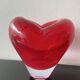 Red Heart Vase Murano attributed to Salviati by Maria Christina Hamel