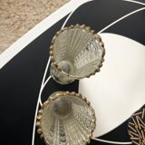 Crystal vase decorated with gilding