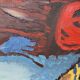 Peintures à l'huile vintage abstraites sur toile "Simfoni", signées par Henny, 1967