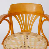 Thonet swivel armchair Beige Viennese braid