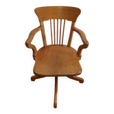 Fauteuil de bureau réglable, en chêne clair massif – 1940