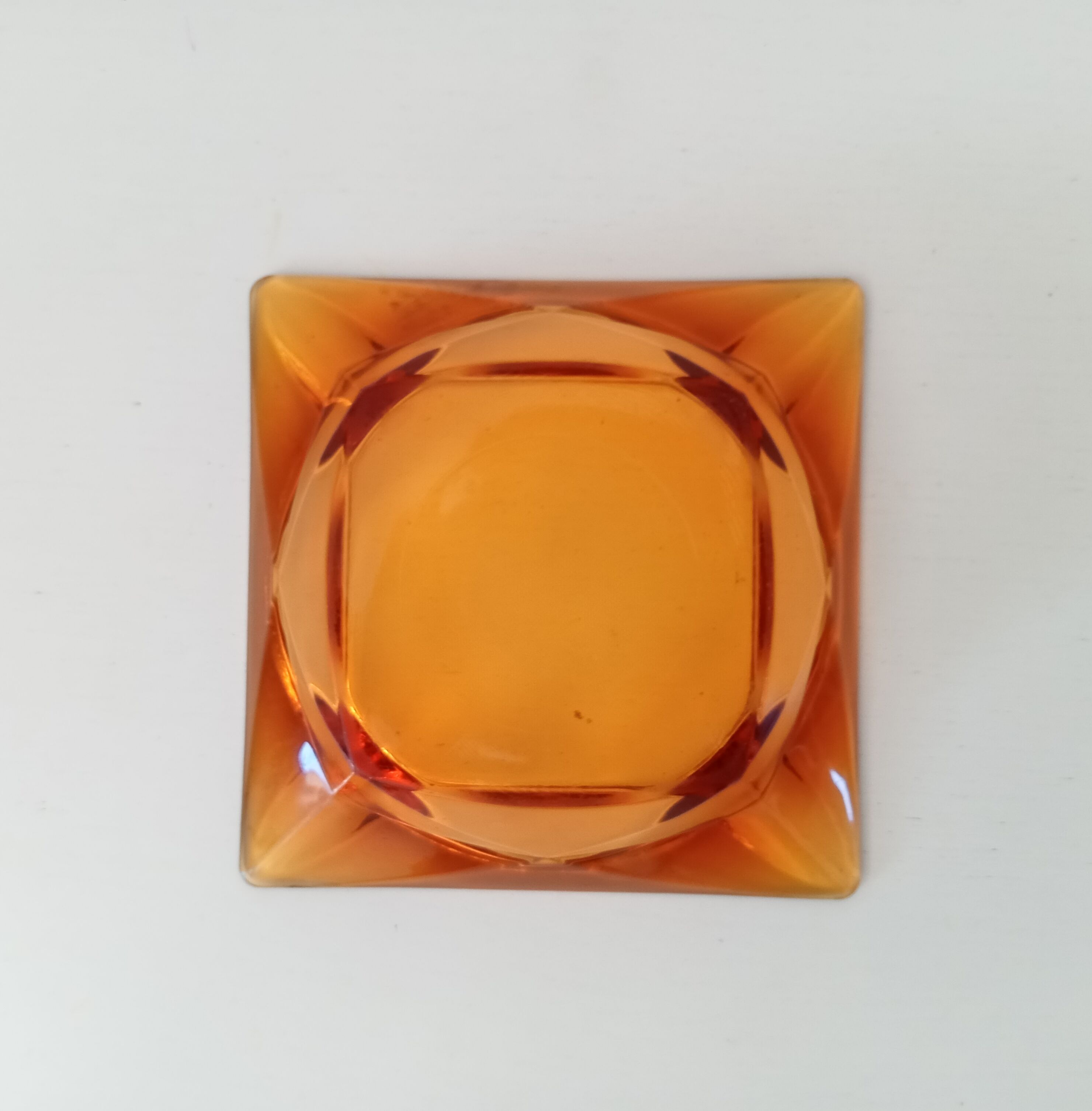 Vintage amber ashtray
