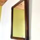 Antique mirror in bamboo and woven leather