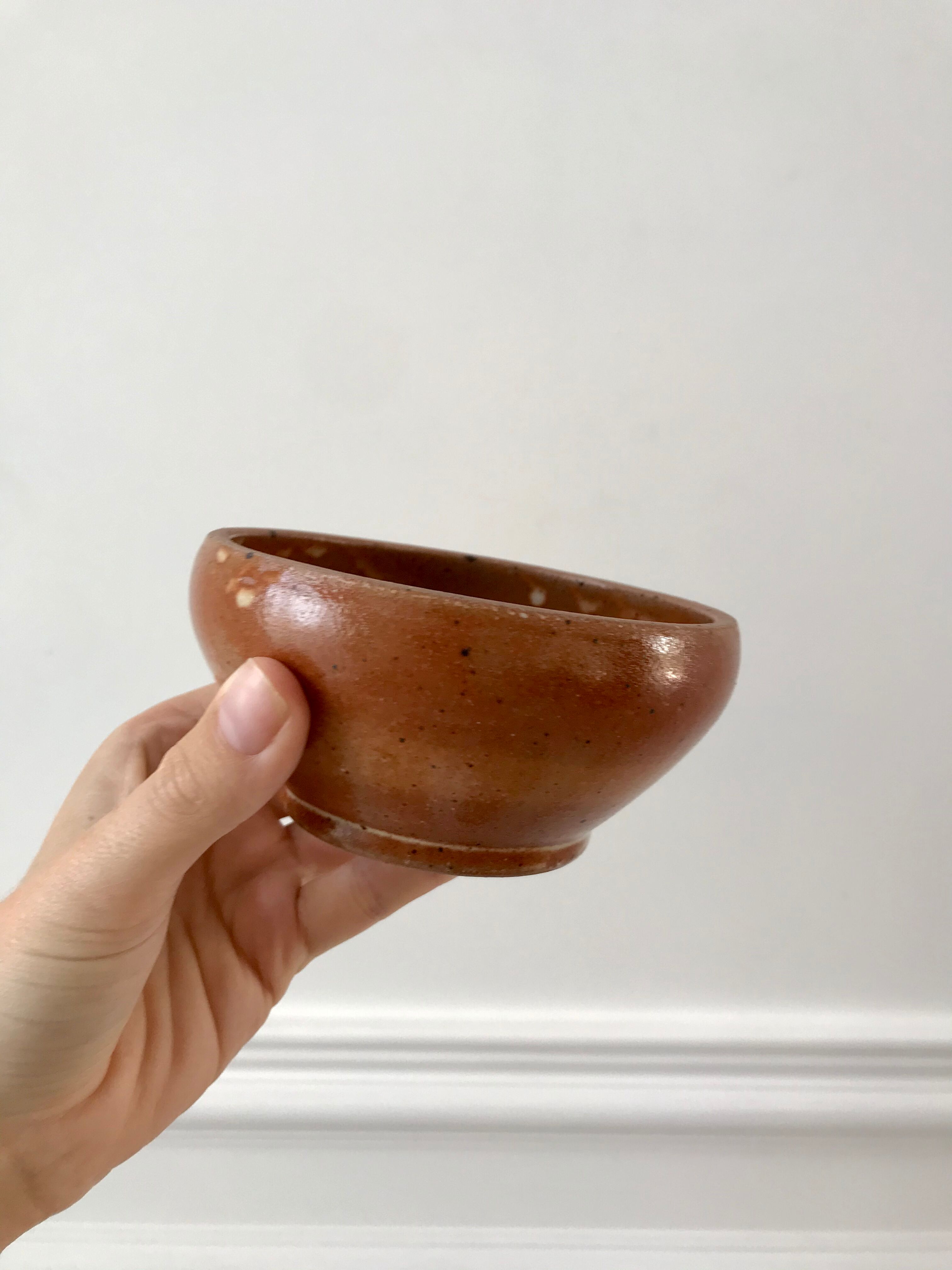 Set of 7 bowls in stoneware handmade 70s vintage