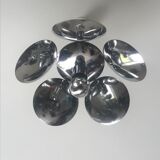 Flower chrome metal pendant 70s