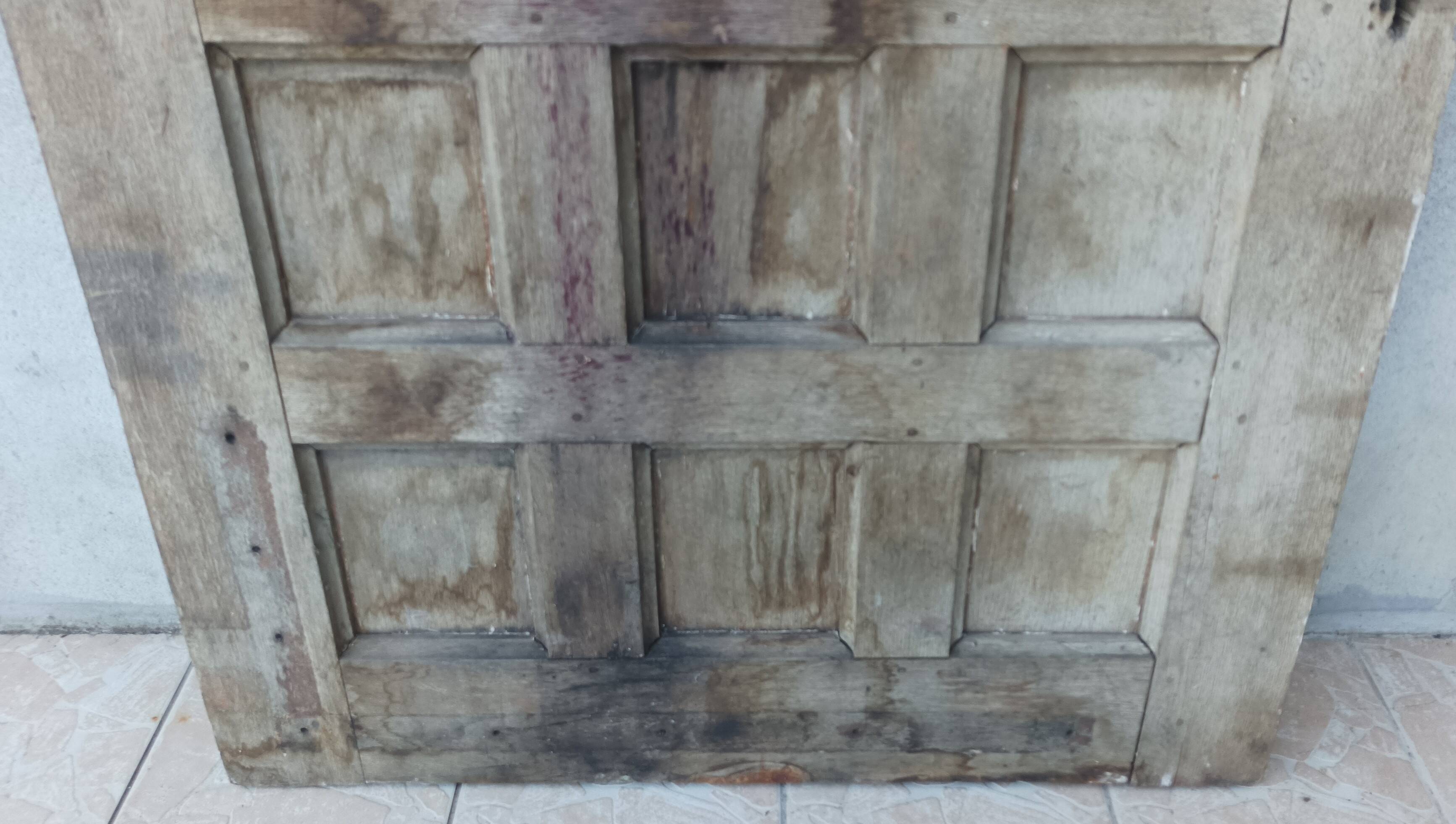 Antique low door decorative wall panel in solid oak