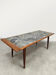 Vintage Danish design teak & slate stone coffee table