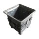 Galvanized flowerpot with ivy decor