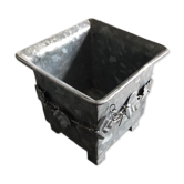Cache pot en galva décor lierre