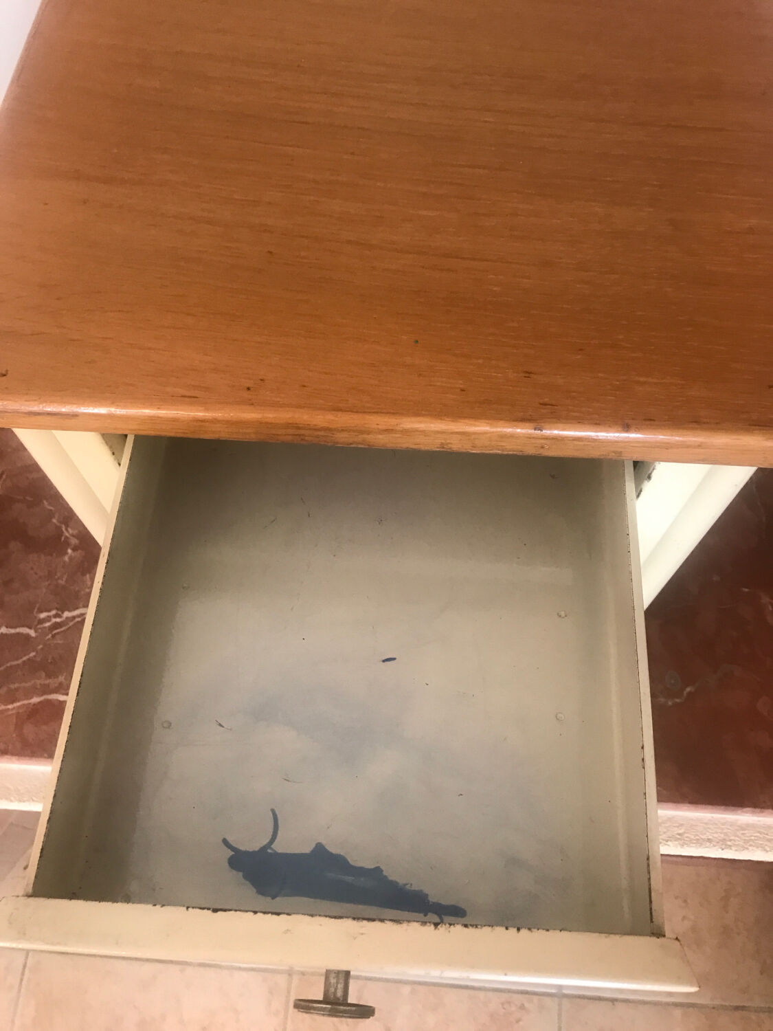 Small bedside table in sheet metal year 50