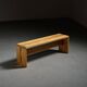 Solid pine bench, Les Arcs, circa 1973