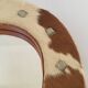 Vintage 1970s cowhide horseshoe mirror
