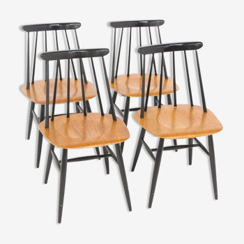 Set de 4 chaises "Fanett" par Ilmari Tapiovaara, Suède, 1960