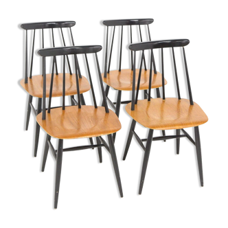 Set of 4 chairs "Fanett" by Ilmari Tapiovaara, Sweden, 1960