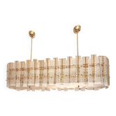 Chandelier en verre de Murano doré tropical moderne italien de luxe par Simoeng