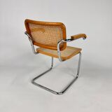 Tubular Frame and Cane Cantilever Dining Chair, Italy, 1970s