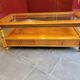 Table basse 2 tiroirs en merisier massif et verre